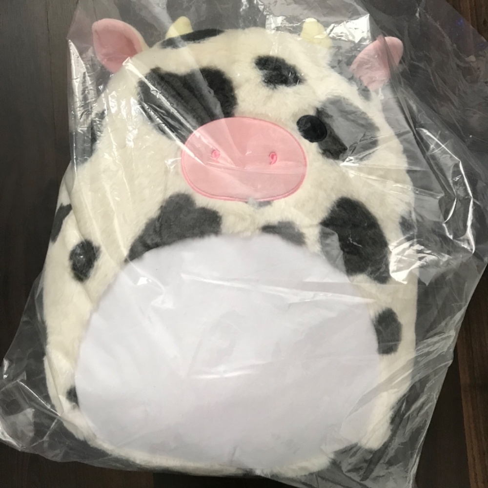 NEW 16" Large Fuzzamallows Original Plush Colin The Black And White Spotted Cow